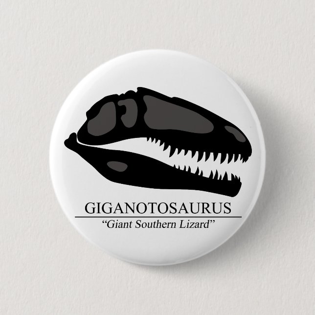 Giganotosaurus Skull Button (Vorderseite)