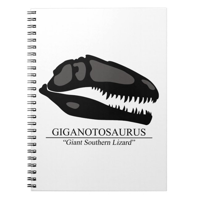 Giganotosaurus Skull Notizblock (Vorderseite)