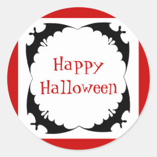 Gigant Bats Happy Halloween Runder Aufkleber
