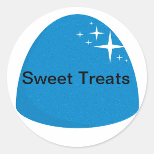 Gigant Blue Gumdrop Candy Gastgeschenk Sticker