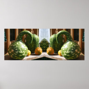 Gigant Extravagant Gourds Fall Mirror Abstrakt Poster