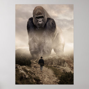 Gigant Gorilla gegen den Menschen, Erfolgsgedanke  Poster