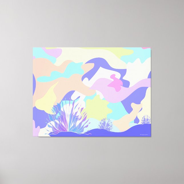 Gigant Happy Birthday Abstrakt Moderne Kunst Leinwanddruck (Vorderseite)