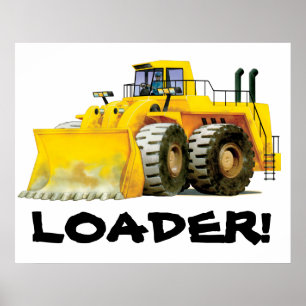 Gigant Kids Yellow Digger Construction Truck Poster