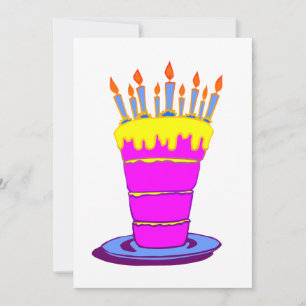 Gigant Pink Birthday Cake Karte