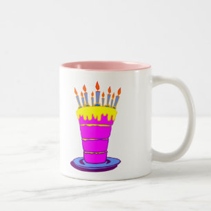 Gigant Pink Birthday Cake Zweifarbige Tasse