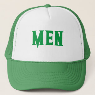 Gigant Schriftart Custom White und Green MEN Text Truckerkappe