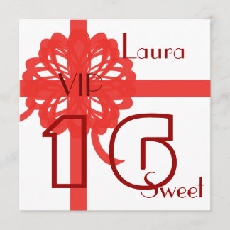 Gigantische 16. Geburtstag Geschenk-Einladung Einladung