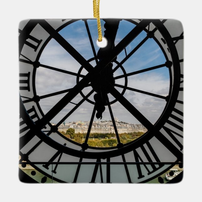 Gigantische Glasuhr im Musée d'Orsay - Paris Keramikornament (Vorderseite)