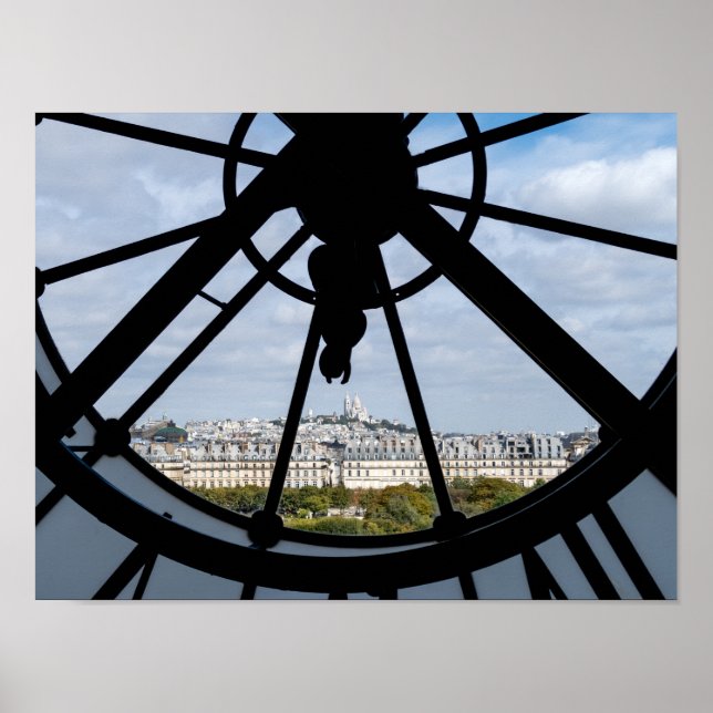 Gigantische Glasuhr im Musée d'Orsay - Paris Poster (Vorne)