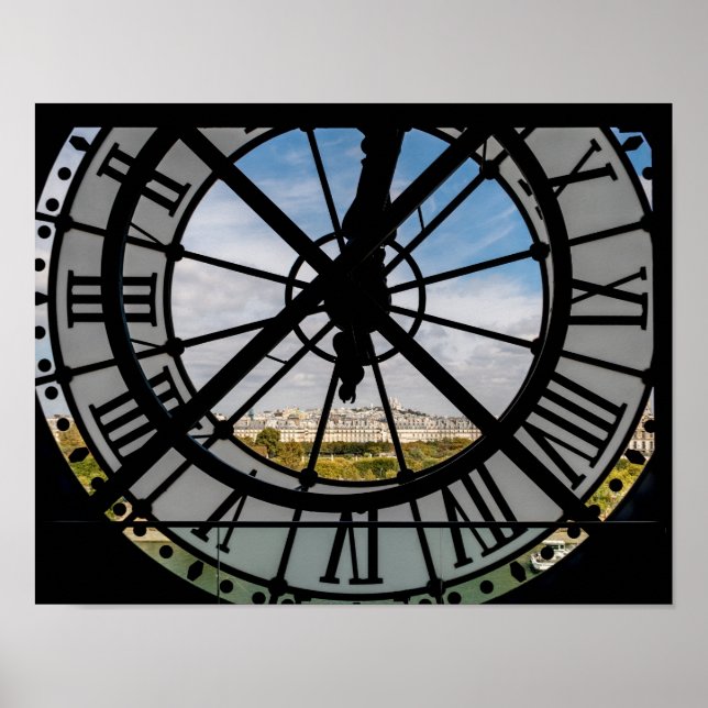 Gigantische Glasuhr im Musée d'Orsay - Paris Poster (Vorne)