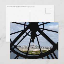 Gigantische Glasuhr im Musée d'Orsay - Paris Postkarte