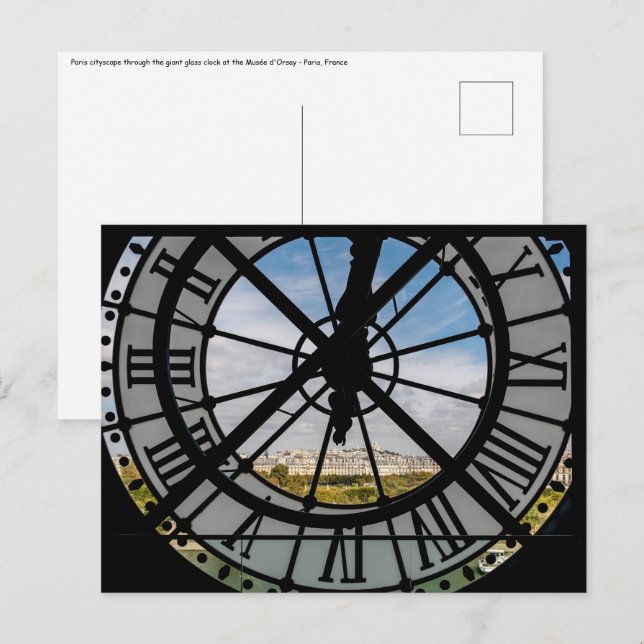 Gigantische Glasuhr im Musée d'Orsay - Paris Postkarte (Vorne/Hinten)