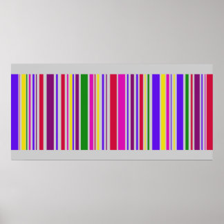 Gigantische mehrfarbige Barcode-Kunst Poster