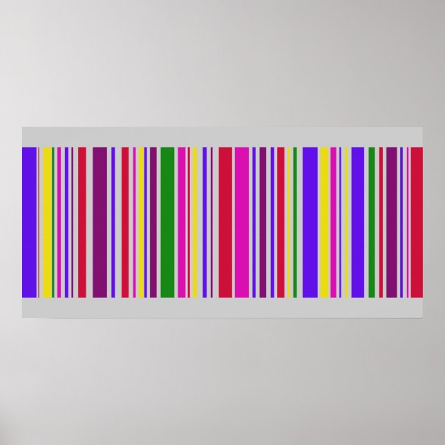 Gigantische mehrfarbige Barcode-Kunst Poster (Vorne)