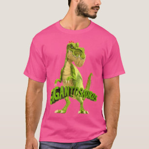 Gigantosaurus mit Giganto Dinosaurier Logo Unisex- T-Shirt