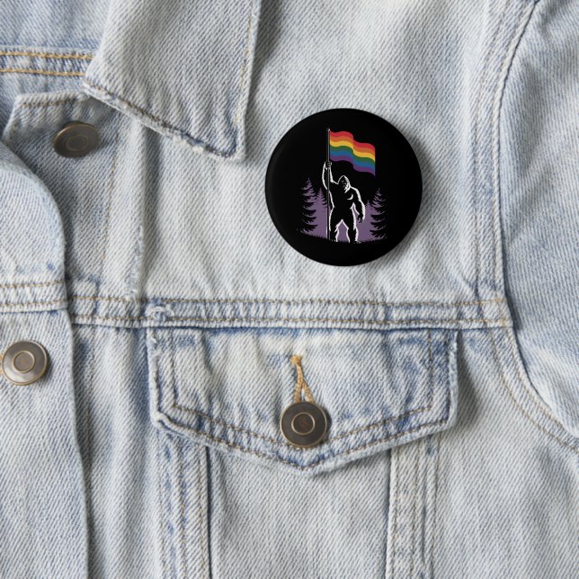 Gigfoot Rock auf LGBTQ Progressive neue Flagge Button (Beispiel)