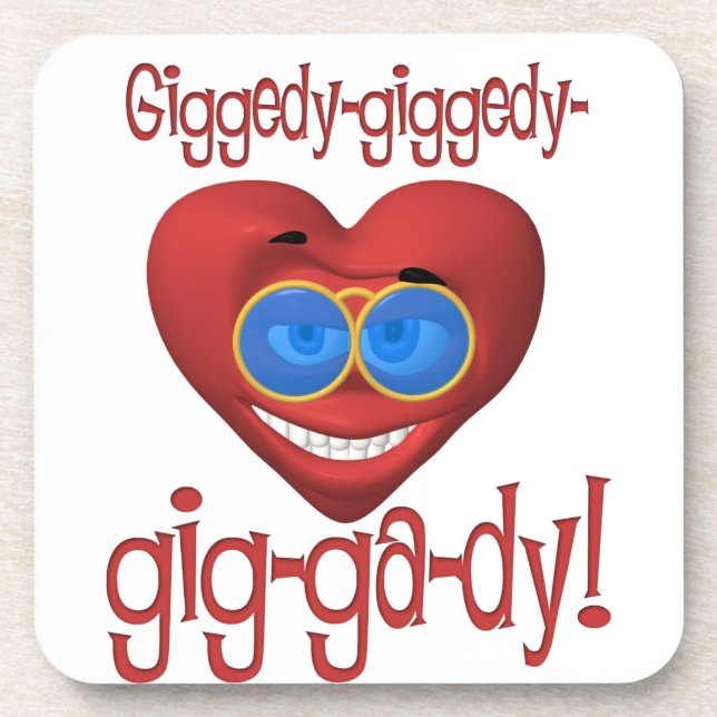 Giggedy Funny Valentine Untersetzer (Vorderseite)