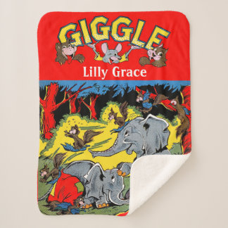 Giggle Animal Elephant Vintage Comicen Sherpadecke