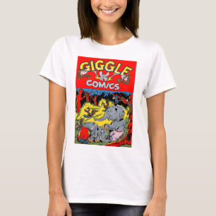 Giggle Animal Elephant Vintage Comicen T-Shirt