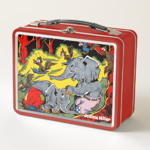 Giggle Elefant Tier Vintage Comics Metall Brotdose