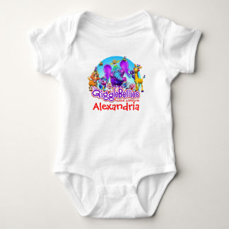 "GiggleBellies" + Name Ihres Kindes Baby Strampler
