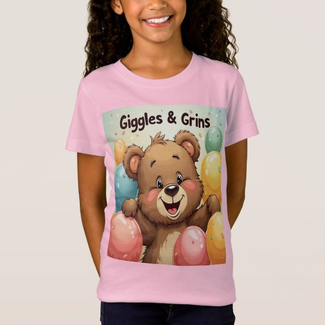 Giggles and Grins T - Shirt für Mädchen (Vorderseite)