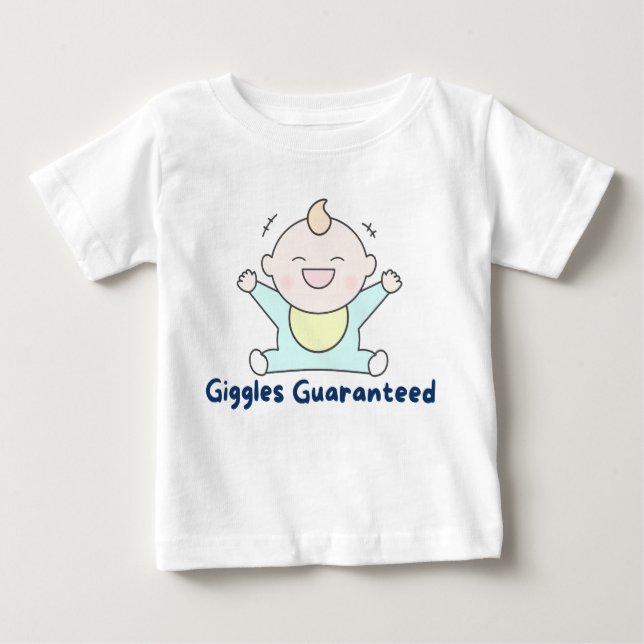 👶 "Giggles Guaranteed" 😄 Baby T-shirt (Vorderseite)