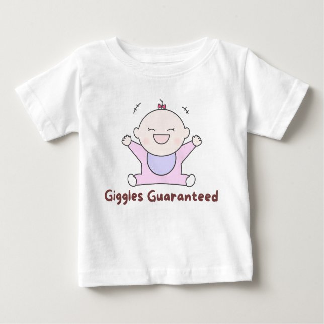 👶 "Giggles Guaranteed" 😄 Baby T-shirt (Vorderseite)
