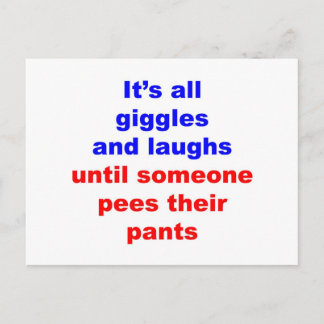 Giggles & Laughs Pees Pants Postkarte