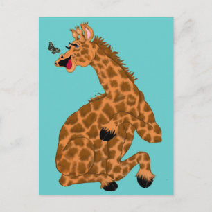 Giggling Giraffe Postkarte