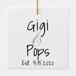 Gigi and Pops First Grandchild Ornament