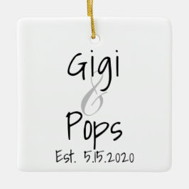 Gigi and Pops First Grandchild Ornament