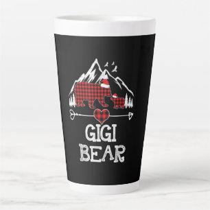 Gigi Bär Weihnachten Pajama Rotes Kariertes Buffal Milchtasse