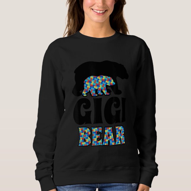 Gigi Bear Autismus Bewusstsein Sweatshirt (Vorderseite)
