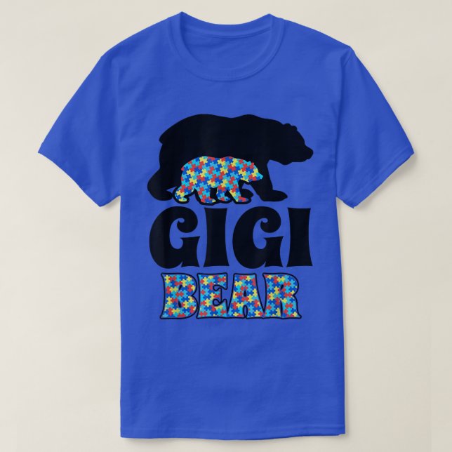 Gigi Bear Autismus Bewusstsein T-Shirt (Design vorne)