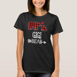 Gigi Bear Red Buffalo Kariert Oma Bear Pajama T-Shirt