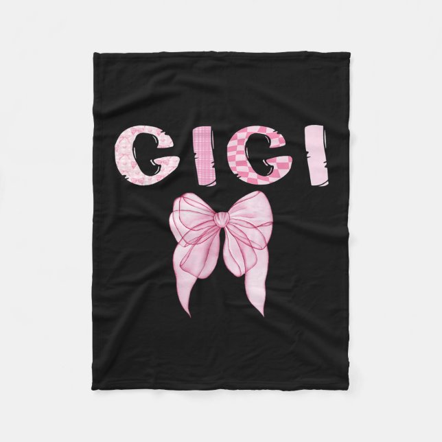 Gigi Birthday Girl Matching Coquette Nk Bow  Fleecedecke (Vorderseite)