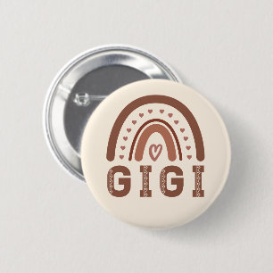 Gigi Boho Rainbow Niedliche Grandma Geschenke Button