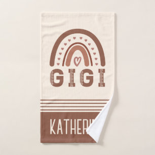 Gigi Boho Rainbow Niedliche Grandma Geschenke Handtuch