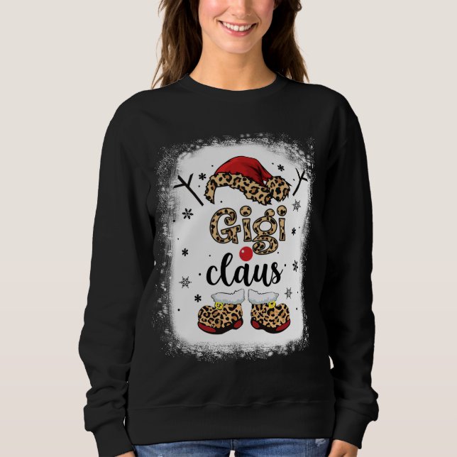 Gigi Claus Matching Family Christmas Pajamas Grand Sweatshirt (Vorderseite)