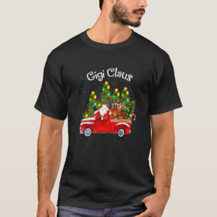 Gigi Claus Riding Car Santa Pickup Reindeer & Chri T-Shirt