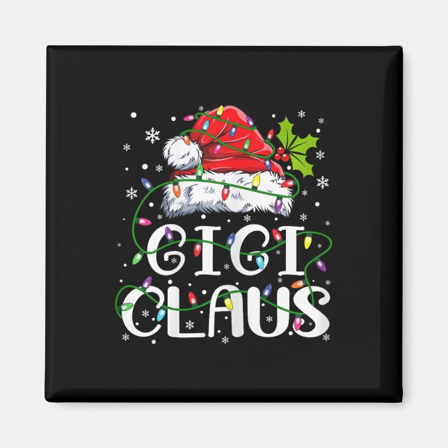 Gigi Claus Weihnachts-Weihnachtsmannmütze Matching Magnet (Vorne)