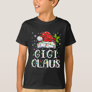 Gigi Claus Weihnachts-Weihnachtsmannmütze Matching T-Shirt