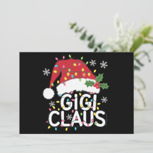 Gigi Claus Weihnachtslicht Pajama Familie Matching Feiertagskarte