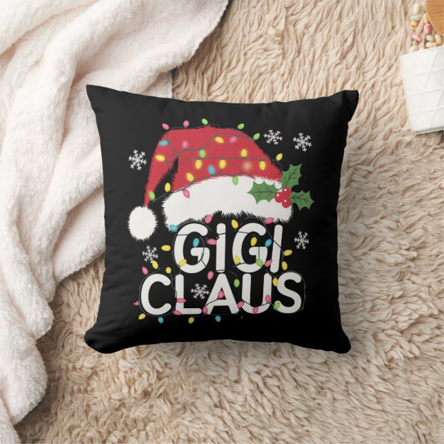 Gigi Claus Weihnachtslicht Pajama Familie Matching Kissen (Decke)