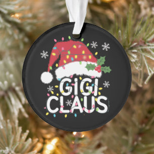 Gigi Claus Weihnachtslicht Pajama Familie Matching Ornament