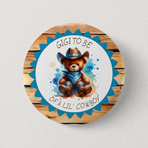 Gigi   Cowboy Teddy Bear Babydusche Button