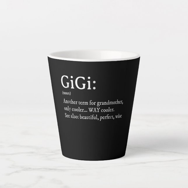 Gigi Definition T Women Gigi Gift Oma Birthday Milchtasse (Vorderseite)