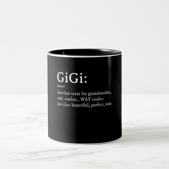 Gigi Definition T Women Gigi Gift Oma Birthday Zweifarbige Tasse (Mittel)